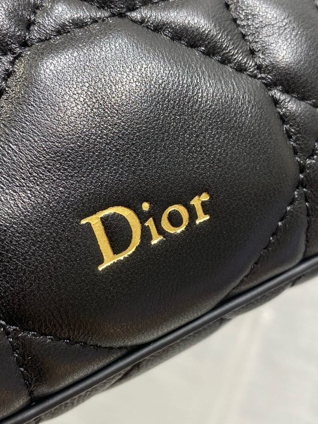 Diorling Mini Bag Macrocannage Lambskin S2613OU black