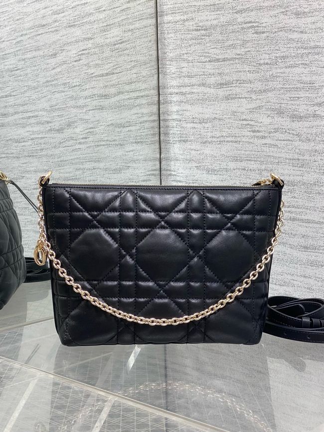 Diorling Mini Bag Macrocannage Lambskin S2613OU black