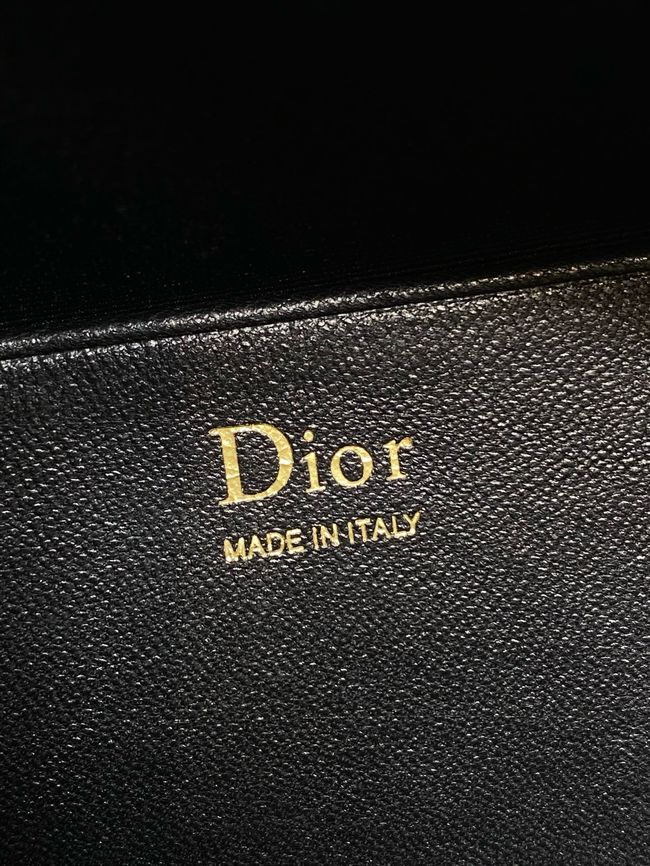 Diorling Mini Bag Macrocannage Lambskin S2613OU black