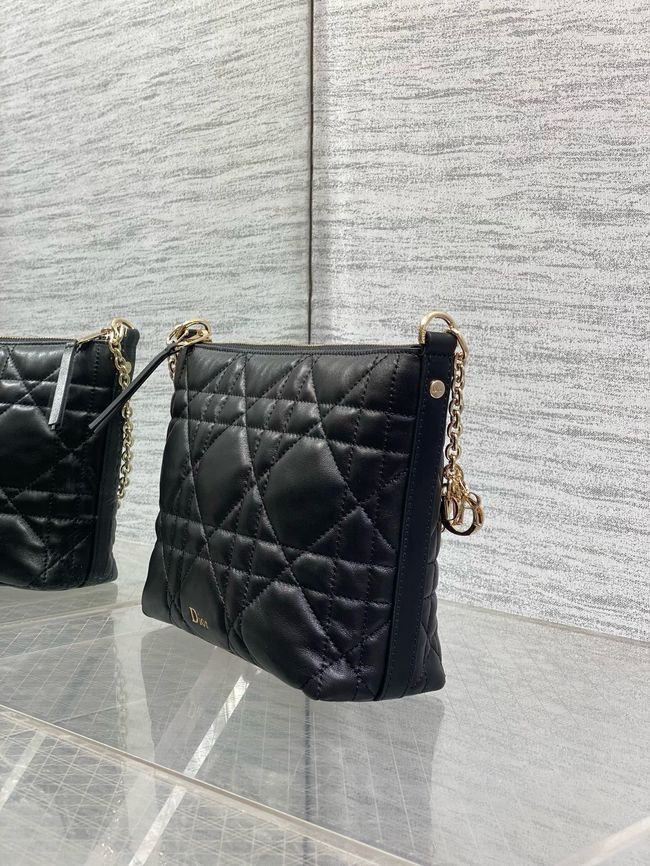 Diorling Mini Bag Macrocannage Lambskin S2613OU black