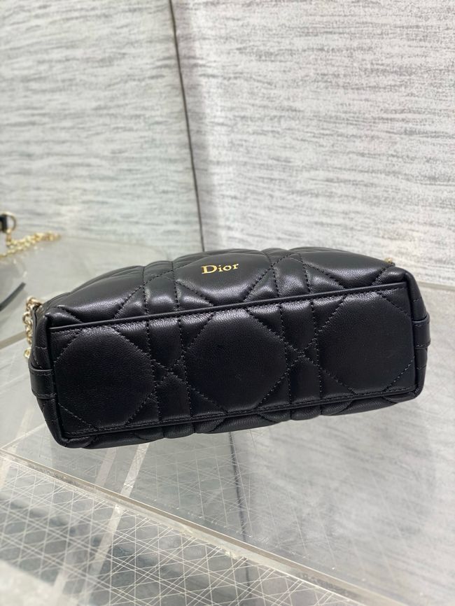 Diorling Mini Bag Macrocannage Lambskin S2613OU black