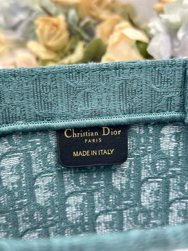 Medium Dior Book Tote with Strap Oblique Embroidery M1354PE-6