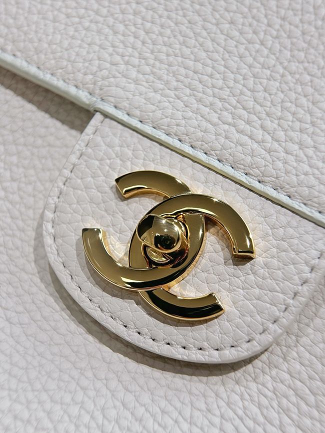 Chanel Maxi Flap bag AS6233 white&gold-Tone Metal