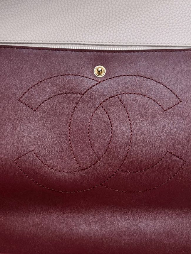 Chanel Maxi Flap bag AS6233 white&gold-Tone Metal