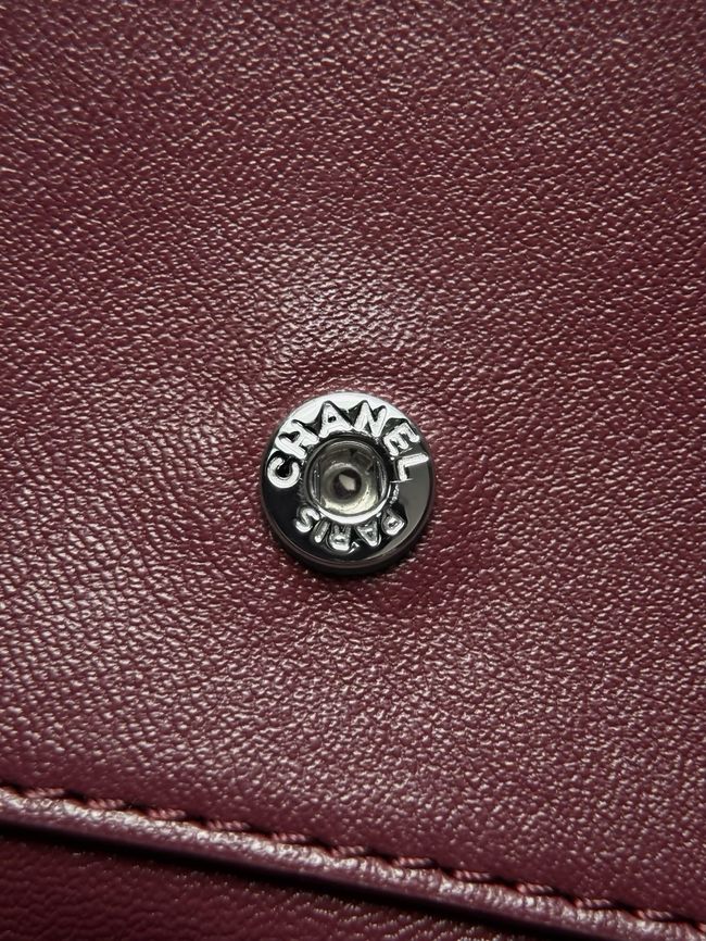 Chanel Mini Flap Bag AS6573 burgundy&Silver-Tone Metal