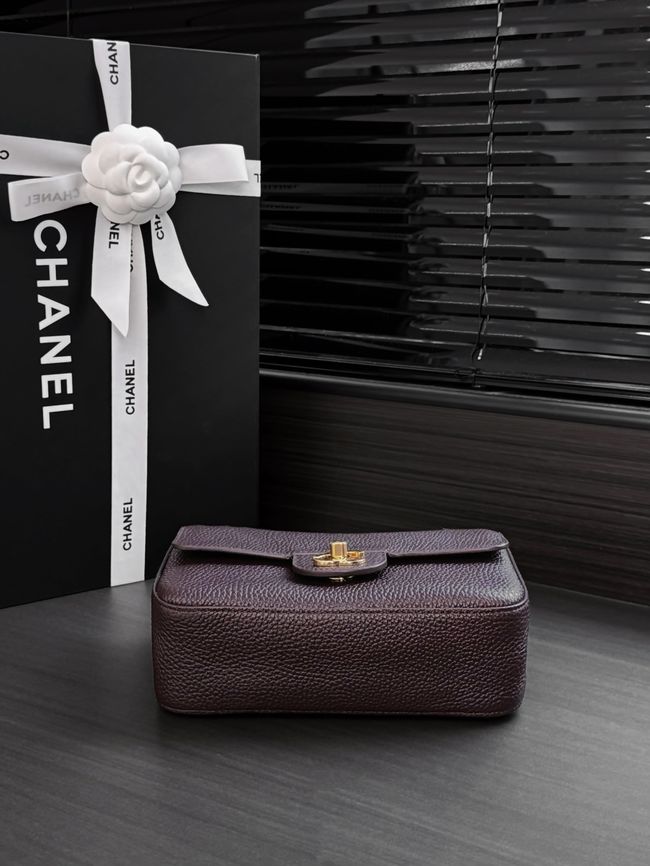 Chanel Mini Flap Bag AS6573 burgundy&gold-Tone Metal