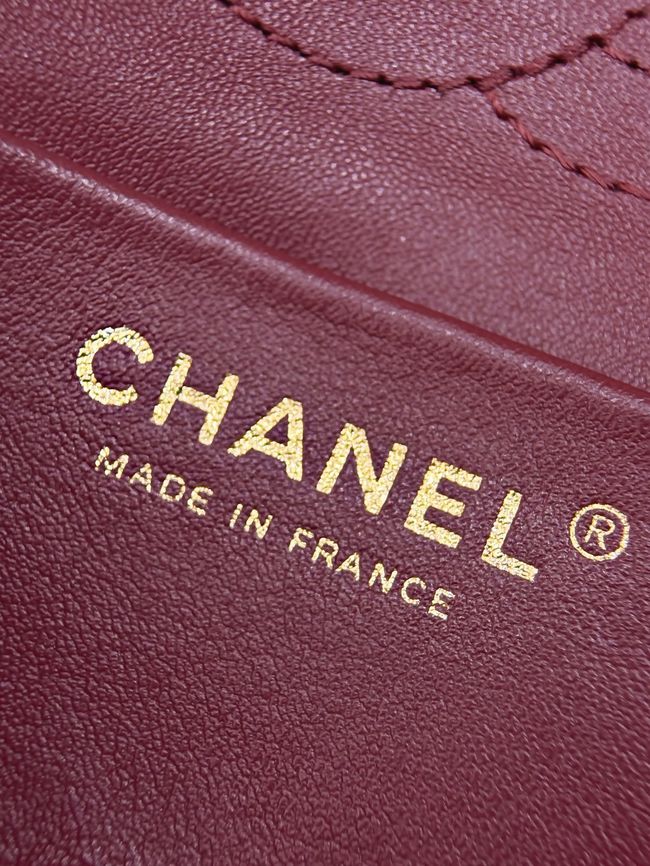 Chanel Mini Flap Bag AS6573 burgundy&gold-Tone Metal