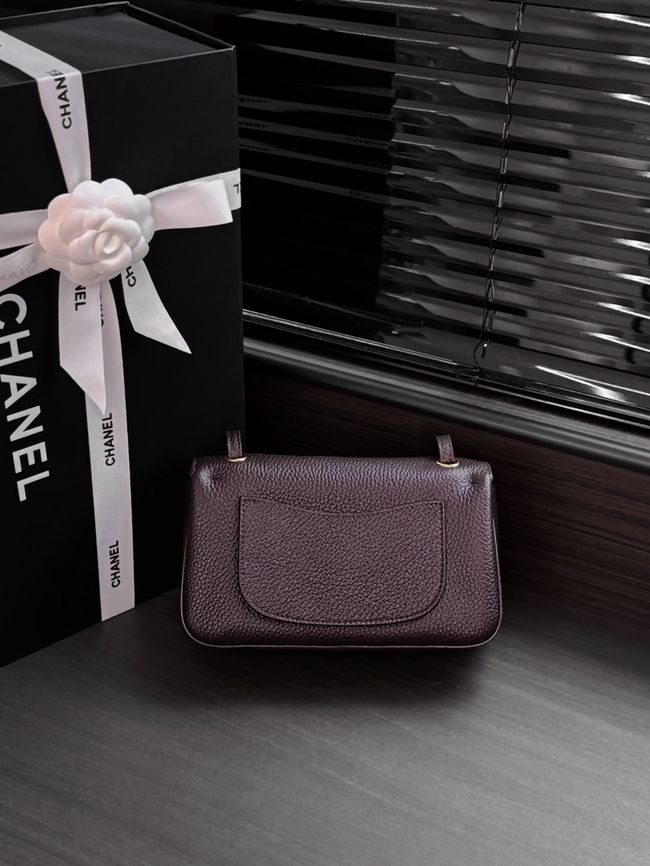 Chanel Mini Flap Bag AS6573 burgundy&gold-Tone Metal
