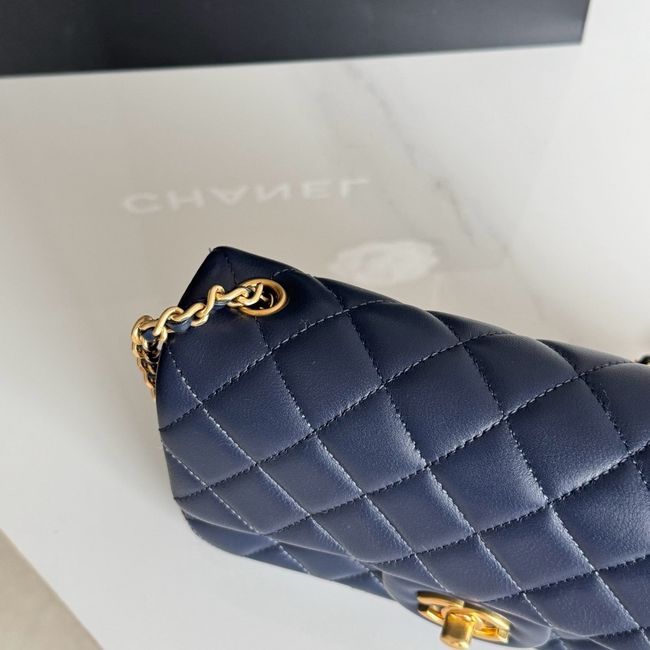 Chanel SMALL FLAP BAG sheepskin AS1787 Royal