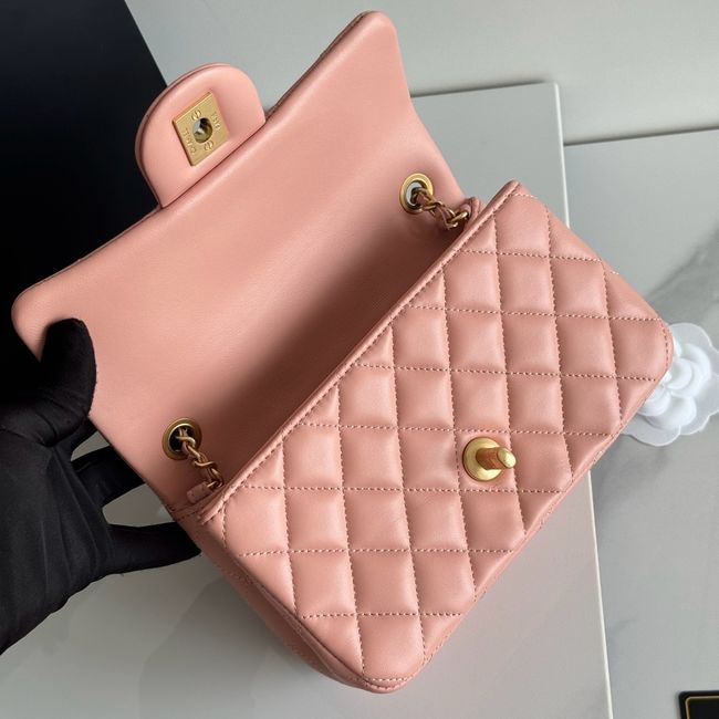 Chanel SMALL FLAP BAG sheepskin AS1787 pink Chanel SMALL FLAP BAG sheepskin AS1787 pink