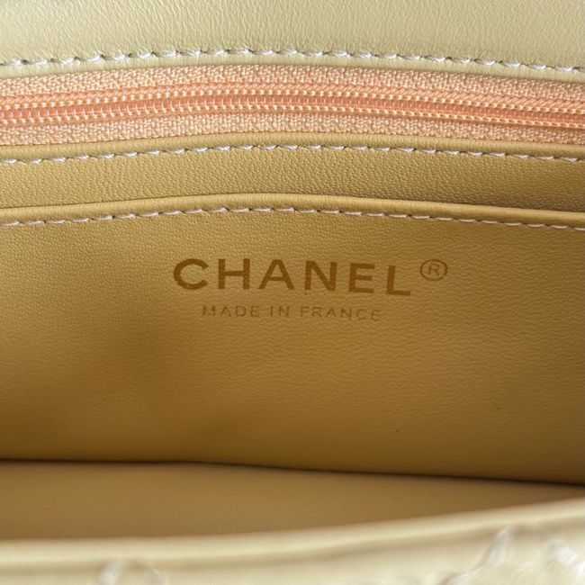 Chanel SMALL FLAP BAG sheepskin AS1787 yellow