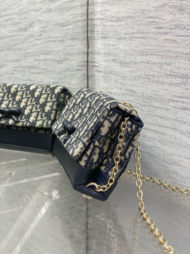 Dior Promenade Mini Bag with Chain S2514OU Blue Dior Promenade Mini Bag with Chain S2514OU Blue