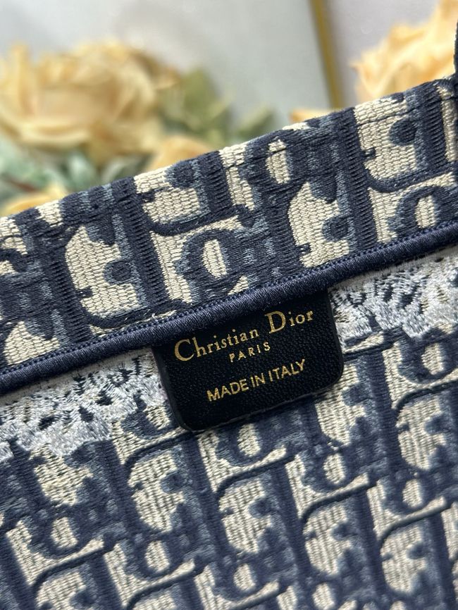 Large Dior Book Tote Cannage Embroidery M1349OEQ-3