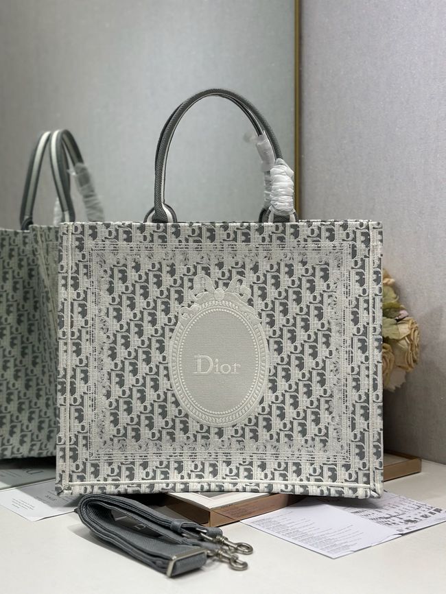 Large Dior Book Tote Cannage Embroidery M1349OEQ-6 Large Dior Book Tote Cannage Embroidery M1349OEQ-6
