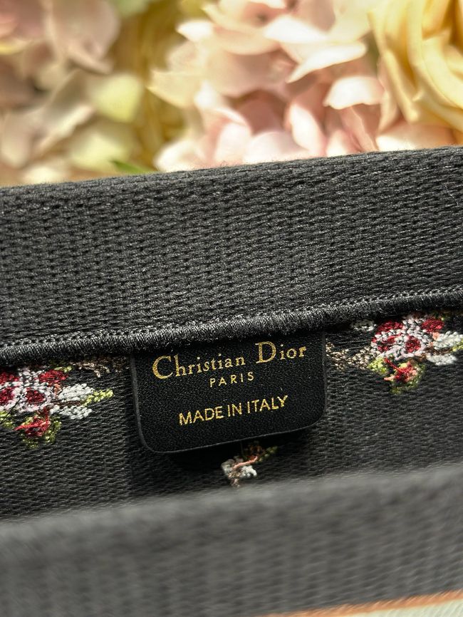 Small Dior Book Tote with Strap Embroidered M1404OE-2