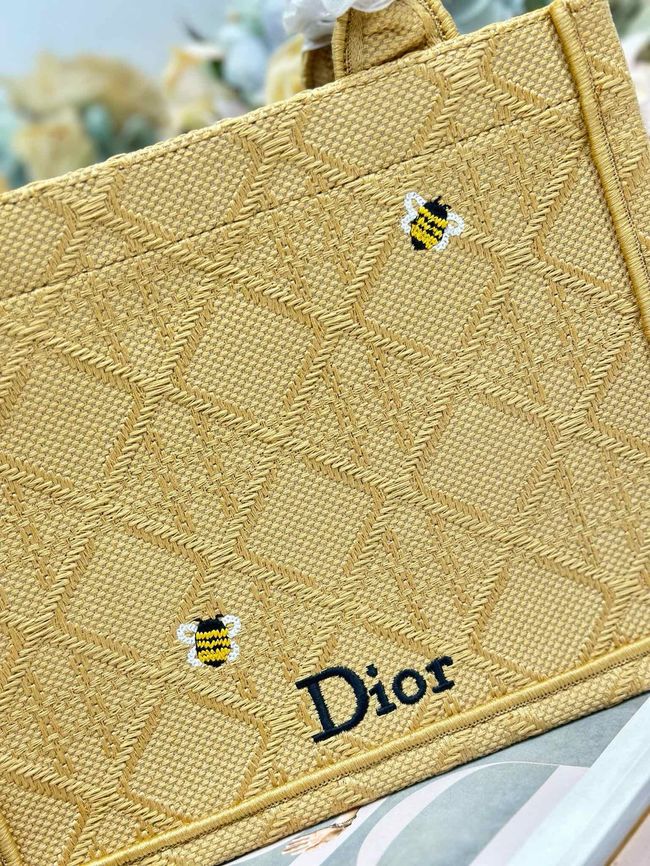 Small Dior Book Tote with Strap Embroidered M1404OE-6