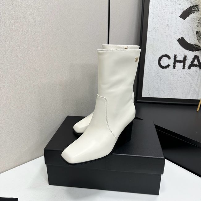 Chanel Mid-Calf Boots Shiny Calfskin 64243-2