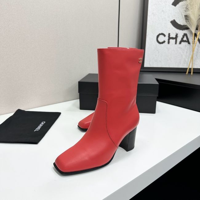 Chanel Mid-Calf Boots Shiny Calfskin 64243-3