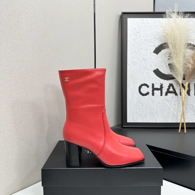 Chanel Mid-Calf Boots Shiny Calfskin 64243-3