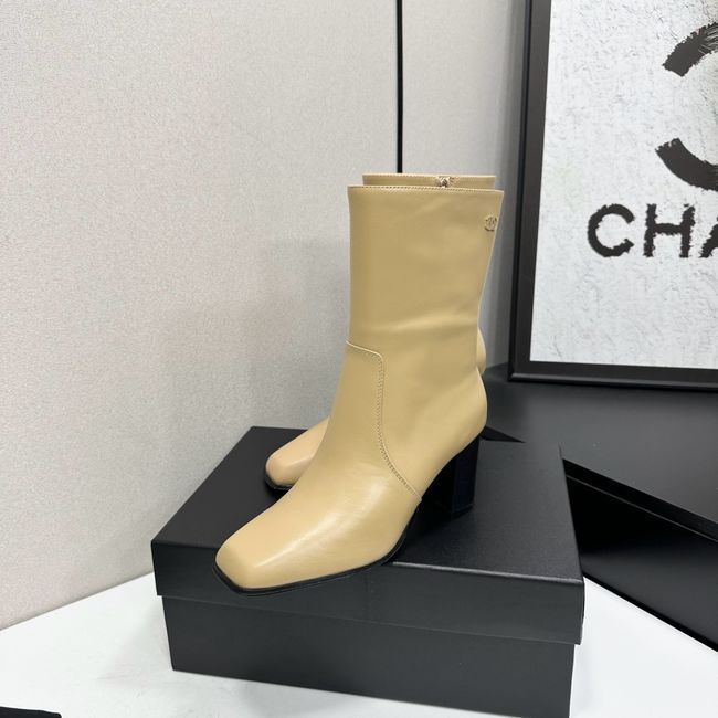 Chanel Mid-Calf Boots Shiny Calfskin 64243-4