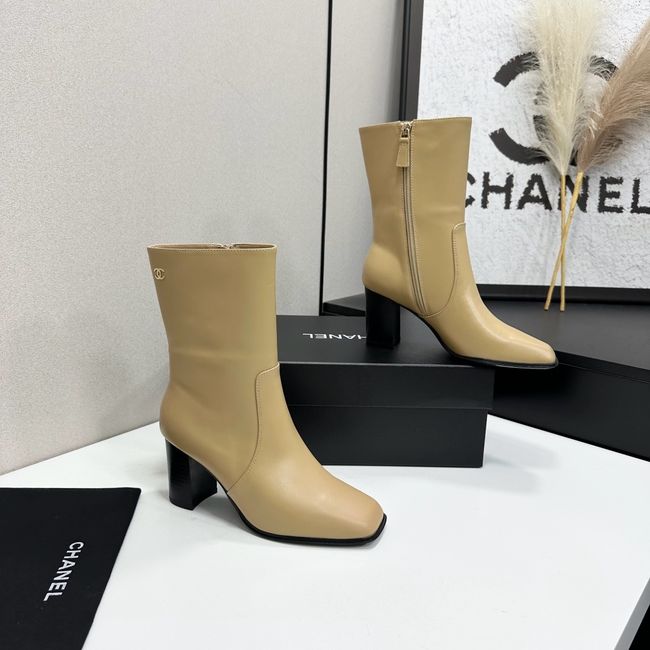 Chanel Mid-Calf Boots Shiny Calfskin 64243-4