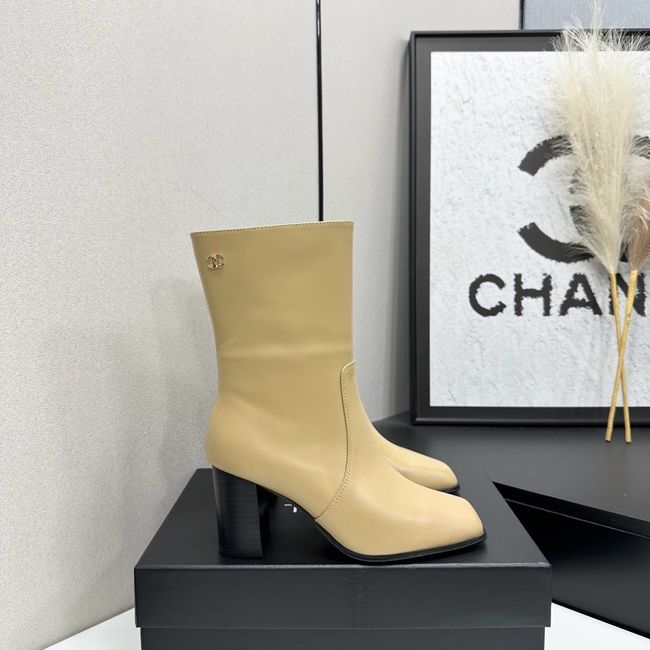 Chanel Mid-Calf Boots Shiny Calfskin 64243-4