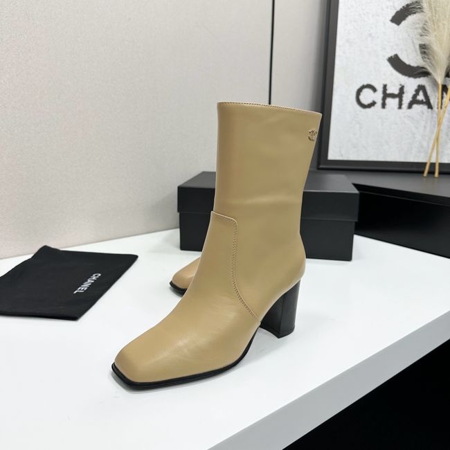 Chanel Mid-Calf Boots Shiny Calfskin 64243-4