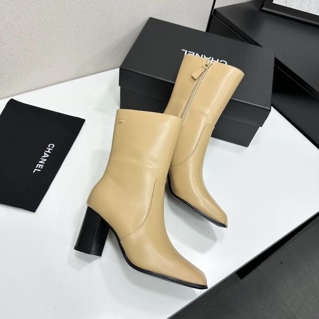 Chanel Mid-Calf Boots Shiny Calfskin 64243-4