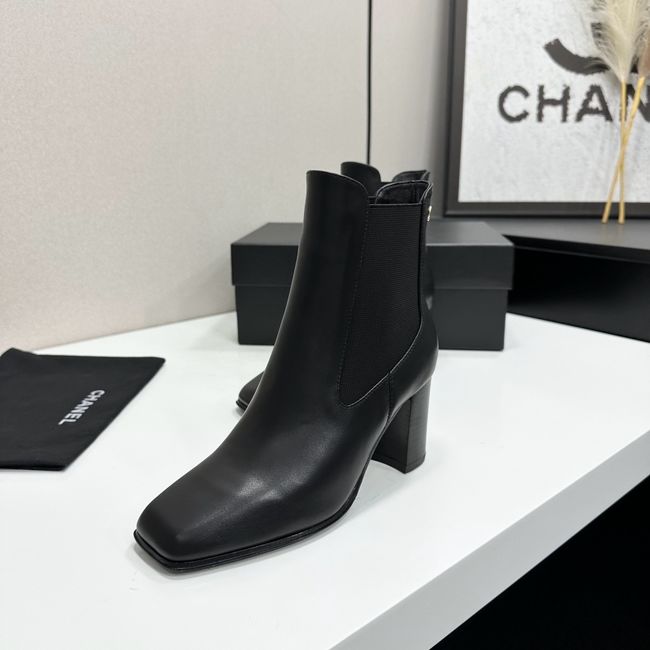 Chanel Mid-Calf Boots Shiny Calfskin 64243-7
