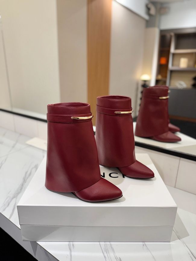 Givenchy Mid-Calf Boots Shiny Calfskin high heels 8.5CM 65260-4