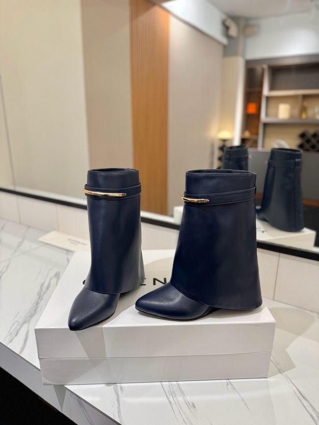 Givenchy Mid-Calf Boots Shiny Calfskin high heels 8.5CM 65260-5