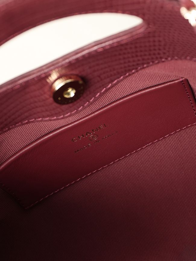 CHANEL 31 Mini Shopping Bag AS3656 burgundy