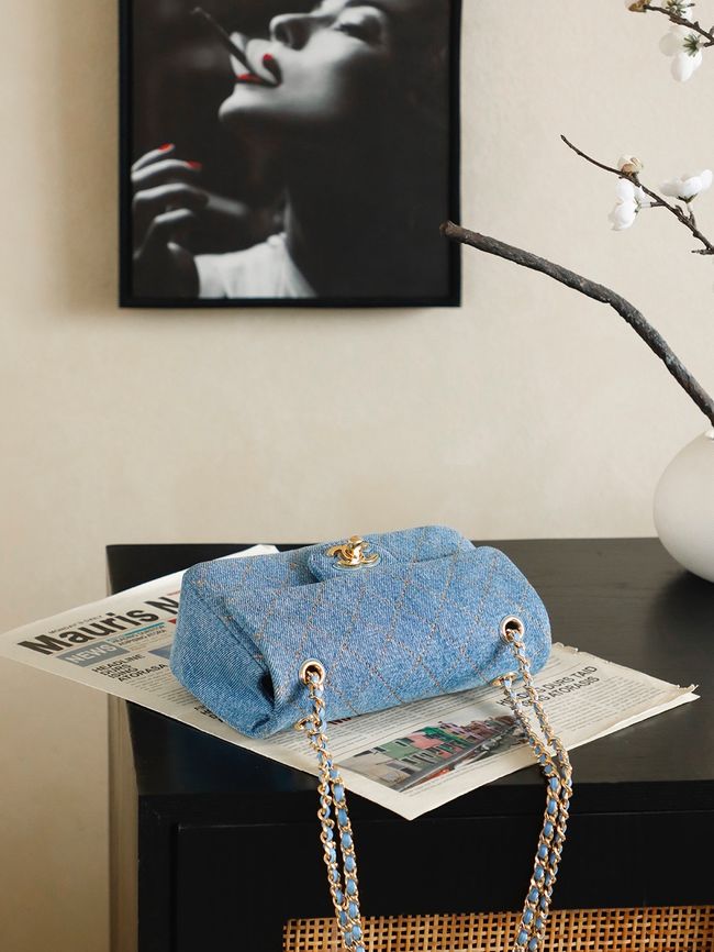 Chanel denim Flap bag 6627 blue