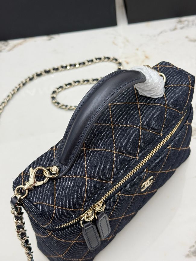 Chanel CLUTCH WITH CHAIN denim AP4385 Royal blue