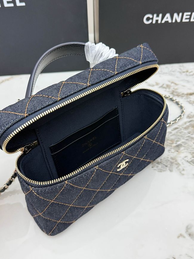 Chanel CLUTCH WITH CHAIN denim AP4385 Royal blue