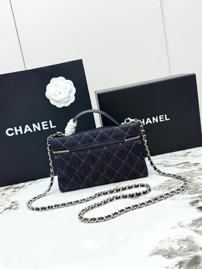Chanel CLUTCH WITH CHAIN denim AP4385 Royal blue