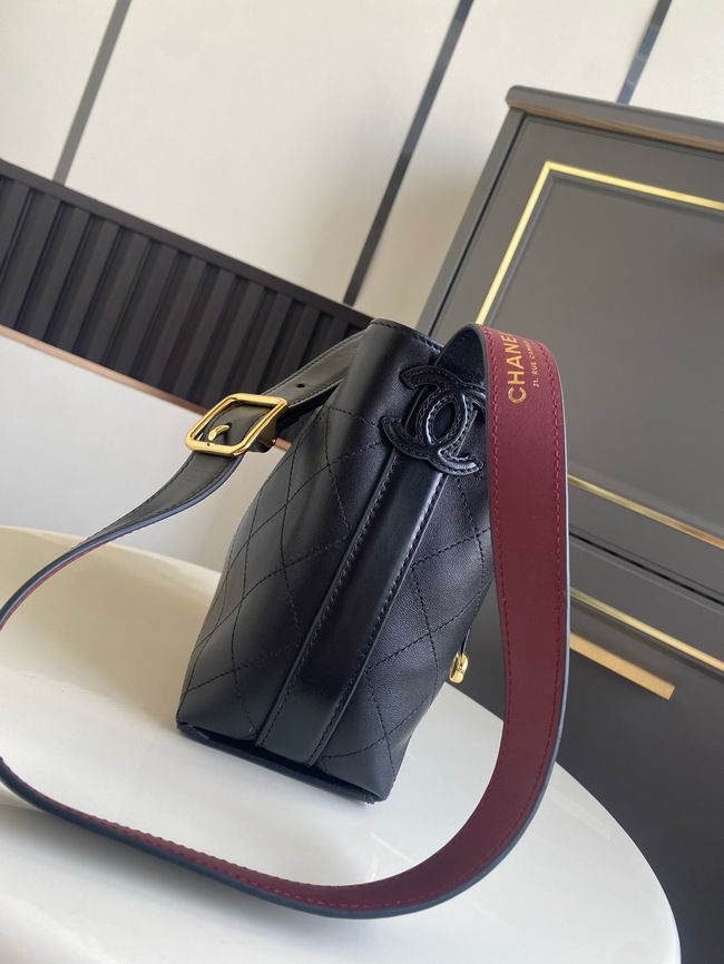 Chanel Calfskin Bucket Bag AS6537 black