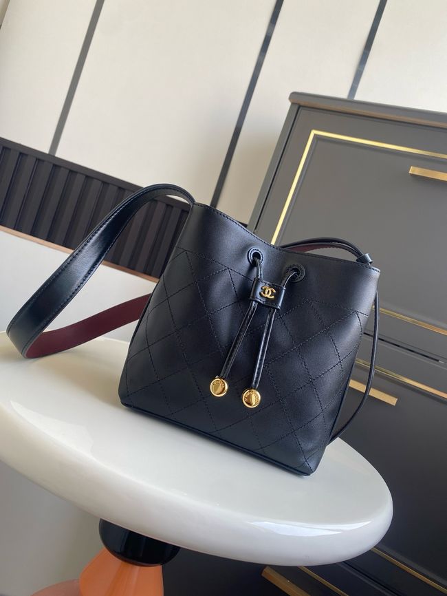 Chanel Calfskin Bucket Bag AS6537 black