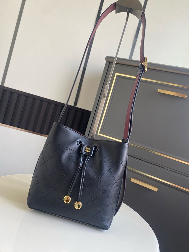 Chanel Calfskin Bucket Bag AS6537 black