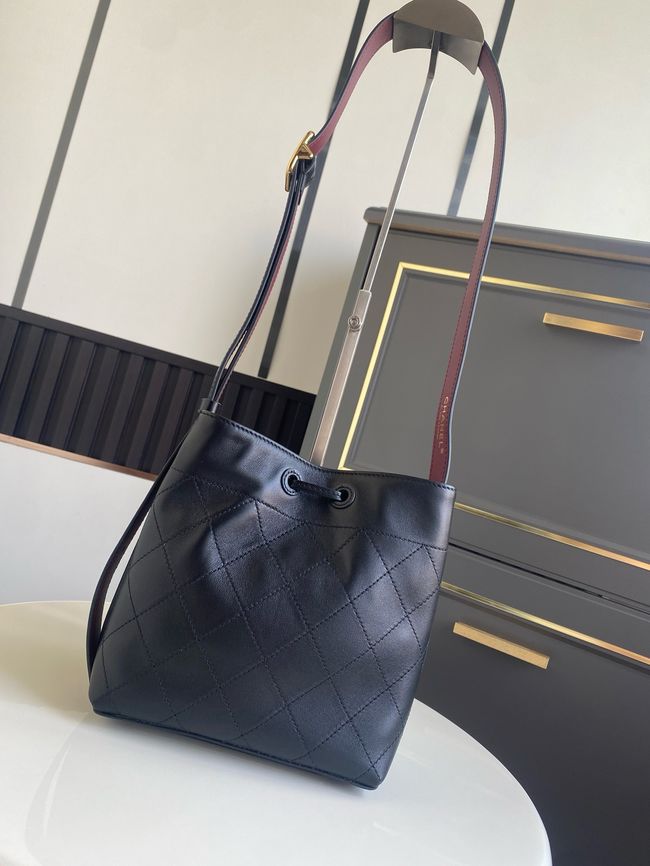 Chanel Calfskin Bucket Bag AS6537 black