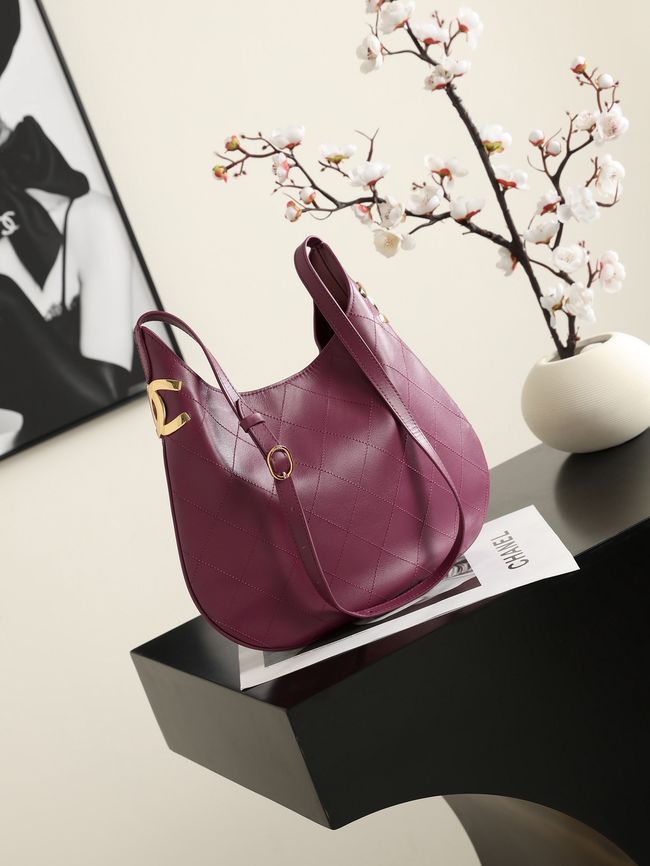 Chanel Calfskin Shoulder Bag AS6478 Burgundy