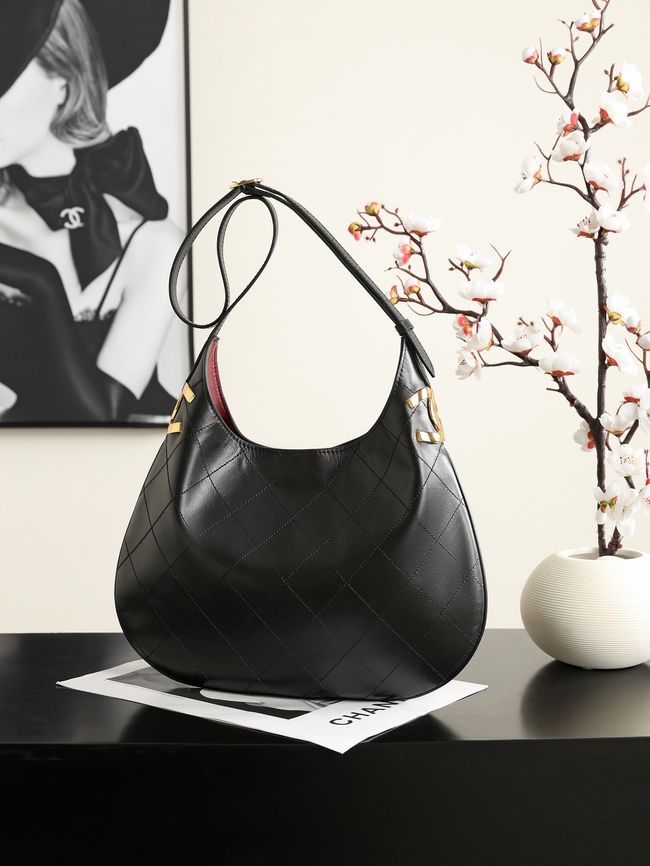Chanel Calfskin Shoulder Bag AS6478 black