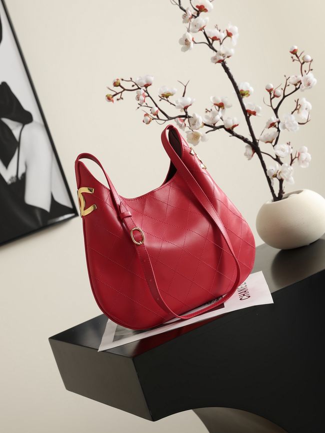 Chanel Calfskin Shoulder Bag AS6478 red