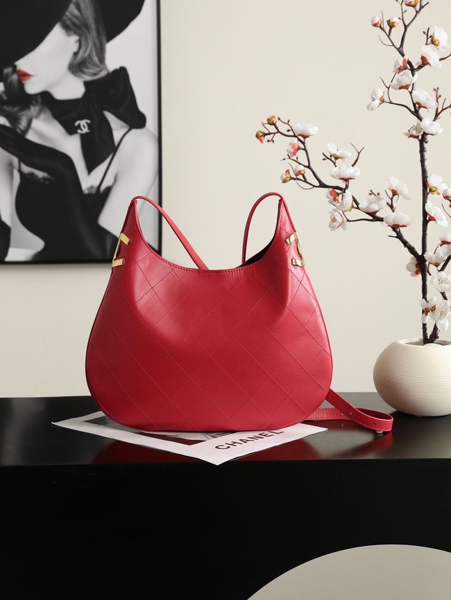 Chanel Calfskin Shoulder Bag AS6478 red