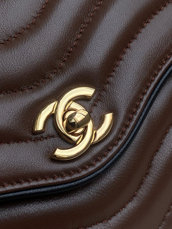 Chanel Flap Bag AS6497 Dark Brown Chanel Flap Bag AS6497 Dark Brown