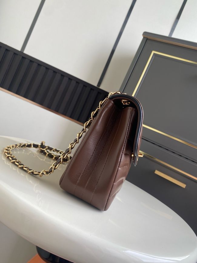 Chanel Flap Bag AS6497 Dark Brown Chanel Flap Bag AS6497 Dark Brown