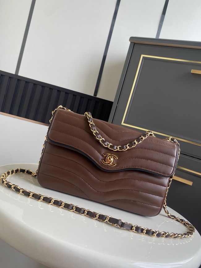 Chanel Flap Bag AS6497 Dark Brown Chanel Flap Bag AS6497 Dark Brown