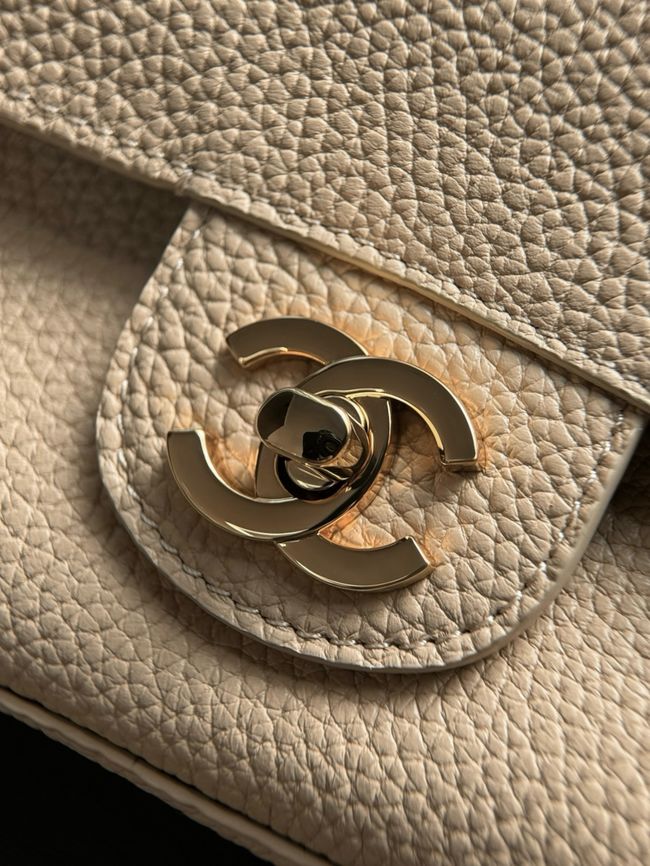 Chanel Mini Flap Bag AS6573 Beige&gold-Tone Metal
