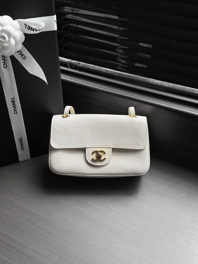 Chanel Mini Flap Bag AS6573 Ivory&gold-Tone Metal