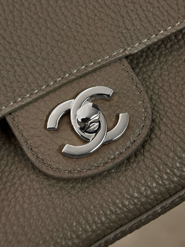 Chanel Mini Flap Bag AS6573 dark gray&Silver-Tone Metal
